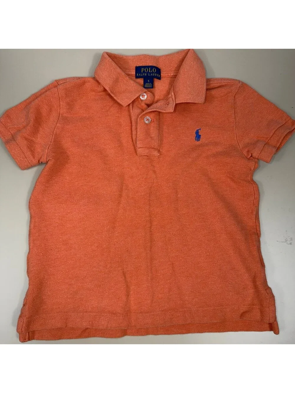 Polo Ralph Lauren Boys Polo Shirt | Size 5 | Orange Short Sleeve